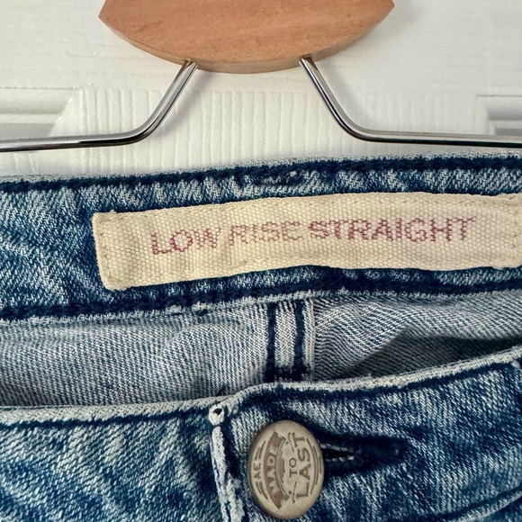 American Eagle Outfitters Low Rise Straight Light Blue Flare Jeans Size 10 - Picture 2 of 15